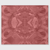 Elegante Script Merry Christmas Burgundy Red Geschenkpapier (Flach)
