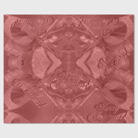 Elegante Script Merry Christmas Burgundy Red Geschenkpapier (Flach)