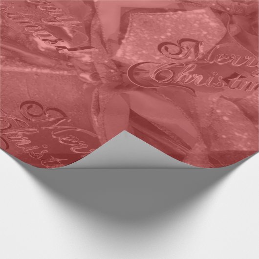 Elegante Script Merry Christmas Burgundy Red Geschenkpapier (Ecke)