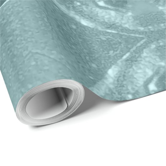 Elegante Script Merry Christmas Türkise Geschenkpapier (Rolleneckpunkt)