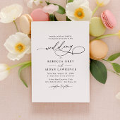 Elegante Script Minimal Wedding Einladung