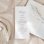 Elegante Script Minimal Wedding Programm