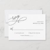 Elegante Script Minimal Wedding Rsvp Card Karte (Vorderseite)
