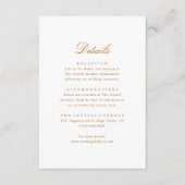 Elegante Script-Minimaldetails Hochzeit Begleitkarte (Vorderseite)