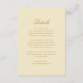 Elegante Script-Minimaldetails Hochzeit Begleitkarte (Vorderseite)