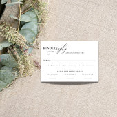 Elegante Script Minimalistisch Food Choice Antwort