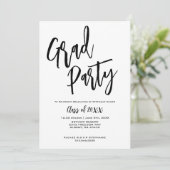 Elegante Script Minimalistisch Luxury Graduation P Einladung (Stehend Vorderseite)