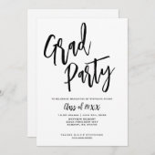 Elegante Script Minimalistisch Luxury Graduation P Einladung (Vorne/Hinten)