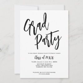 Elegante Script Minimalistisch Luxury Graduation P Einladung