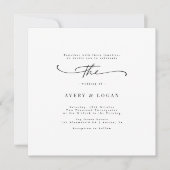 Elegante Script Minimalistisch Square Wedding Einladung (Vorderseite)