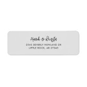Elegante Script-Minimalistische Rücksendeadresse (Vorne)