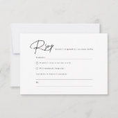 Elegante Script-Minimalistische UAWG-Antwortkarte RSVP Karte (Vorderseite)
