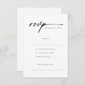 Elegante Script-Minimalistische UAWG-Antwortkarte RSVP Karte (Vorne/Hinten)