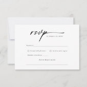 Elegante Script-Minimalistische UAWG-Antwortkarte RSVP Karte (Vorderseite)