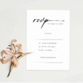Elegante Script-Minimalistische UAWG-Antwortkarte RSVP Karte