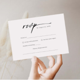 Elegante Script-Minimalistische UAWG-Antwortkarte RSVP Karte