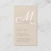 Elegante Script Monogram Blush Pink Kraft Vertikal Terminkarte (Vorderseite)