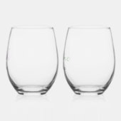 Elegante Script Monogram Brautparty Chic Wedding Weinglas Ohne Stiel (Links)