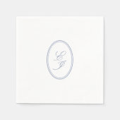 Elegante Script Monogram Custom Wedding Serviette (Vorderseite)