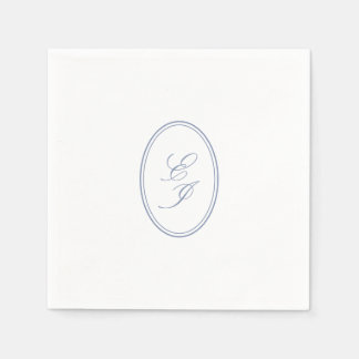 Elegante Script Monogram Custom Wedding Serviette