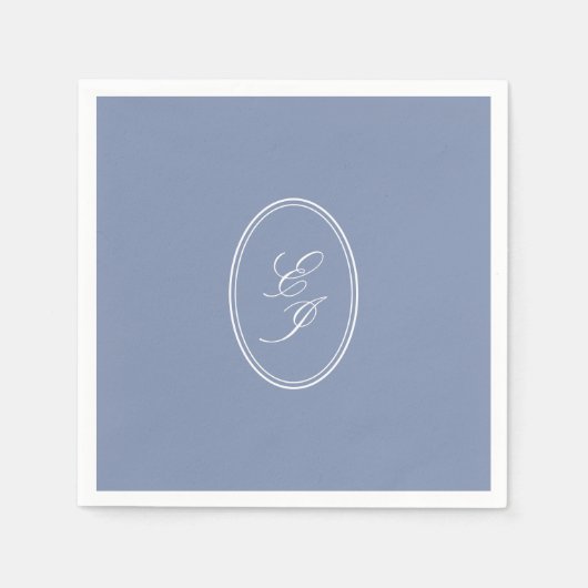 Elegante Script Monogram Custom Wedding Serviette (Vorderseite)