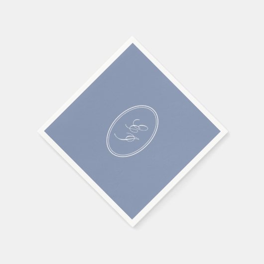 Elegante Script Monogram Custom Wedding Serviette (Ecke)