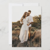 Elegante Script Monogram Foto Classic Wedding Einladung (Rückseite)