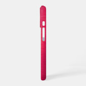Elegante Script Monogram Magenta Metallic iPhone 16 Hülle (Linke Seite)