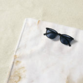 Elegante Script Monogram Marble Strandtuch (Beispiel)