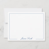 Elegante Script Monogram Name Border Mitteilungskarte (Vorderseite)