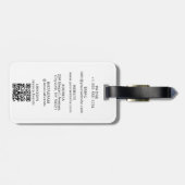 Elegante Script Monogram Personalisiert Foto Konta Gepäckanhänger (Rückseite horizontal)