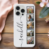 Elegante Script Monogram Personalisierte FotoColla iPhone Hülle