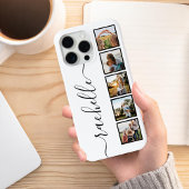 Elegante Script Monogram Personalisierte FotoColla iPhone Hülle