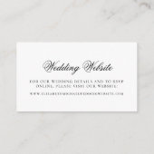 Elegante Script Monogram Wappen Wedding Website Begleitkarte (Rückseite)