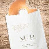 Elegante Script Monogram Wedding Leckerei Geschenktütchen