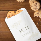 Elegante Script Monogram Wedding Leckerei Geschenktütchen