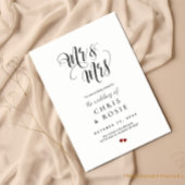 Elegante Script Mr & Mrs. Wedding Typografy Einlad Einladung