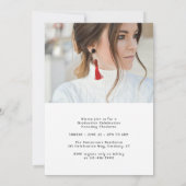 Elegante Script Multi Foto Graduation Party Einladung (Rückseite)