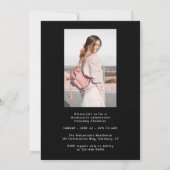 Elegante Script Multi Foto Graduation Party Einladung (Rückseite)