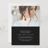 Elegante Script Multi Foto Graduation Party Einladung (Rückseite)