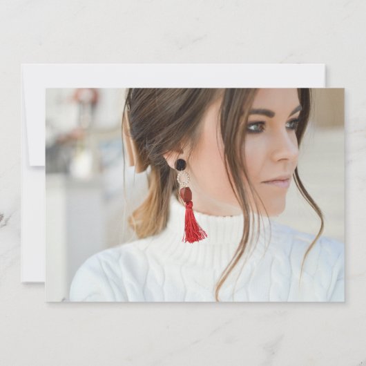 Elegante Script Multi Foto Graduation Party Einladung (Rückseite)