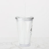 Elegante Script Name Carnation January Birth Blume Acryltrinkbecher (Rechts)