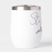 Elegante Script Name Larkspur July Birth Blume (Vorderseite)