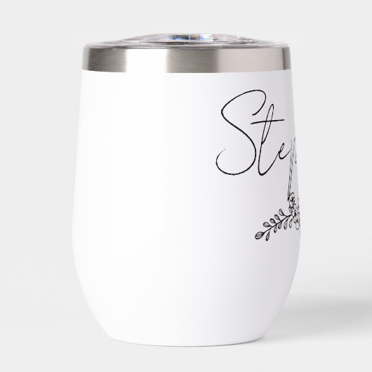 Elegante Script Name Larkspur July Birth Blume (Vorderseite)