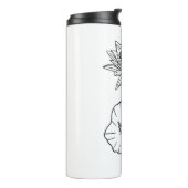 Elegante Script Name Lotus July Birth Month Blume Thermosbecher (Nach links gedreht)