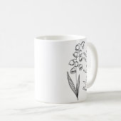 Elegante Script Name May Birth Month Blume Kaffeetasse (VorderseiteRechts)