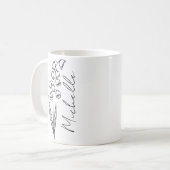 Elegante Script Name May Birth Month Blume Kaffeetasse (Vorderseite Links)