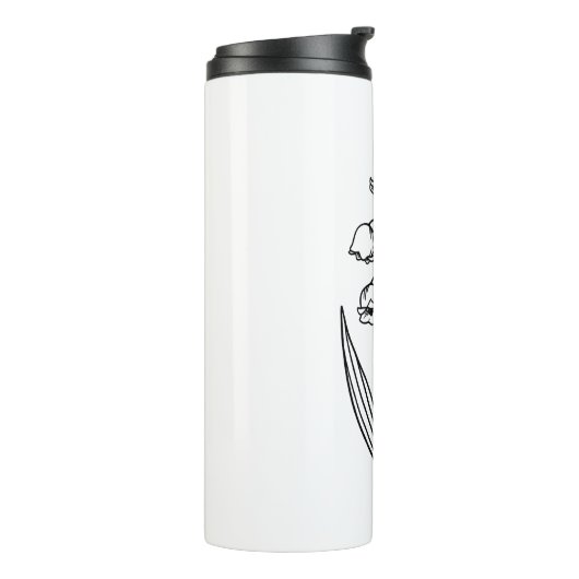 Elegante Script Name May Birth Month Blume Thermosbecher (Nach links gedreht)