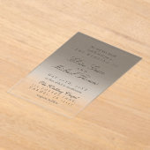 Elegante Script-neutrale Black Gradient-Hochzeit Acryleinladungen (Ablage )