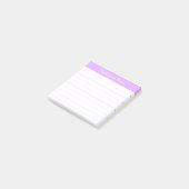 Elegante Script-Notizen Helllila liniert Post-it Klebezettel (angewinkelt)